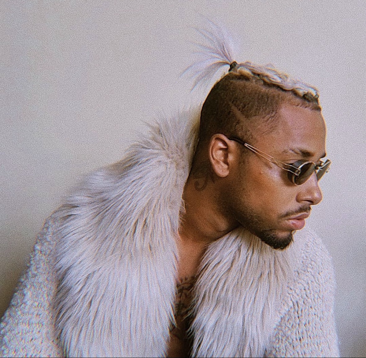 Arik Divine — white-fur editorial